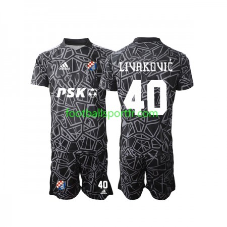 Tenue Dinamo Zagreb Livakovic 40 Gardien Enfant Domicile 2022-2023 Maillot de Foot